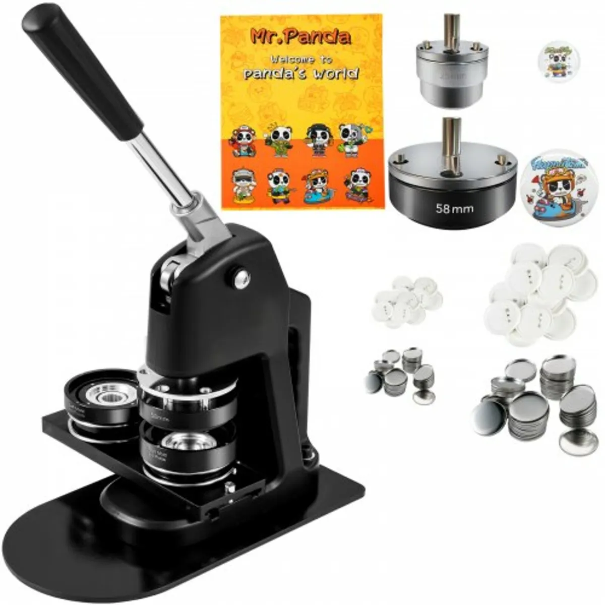 Button Maker Machine, Multiple Sizes 1+2.25 Inch B - Image 1