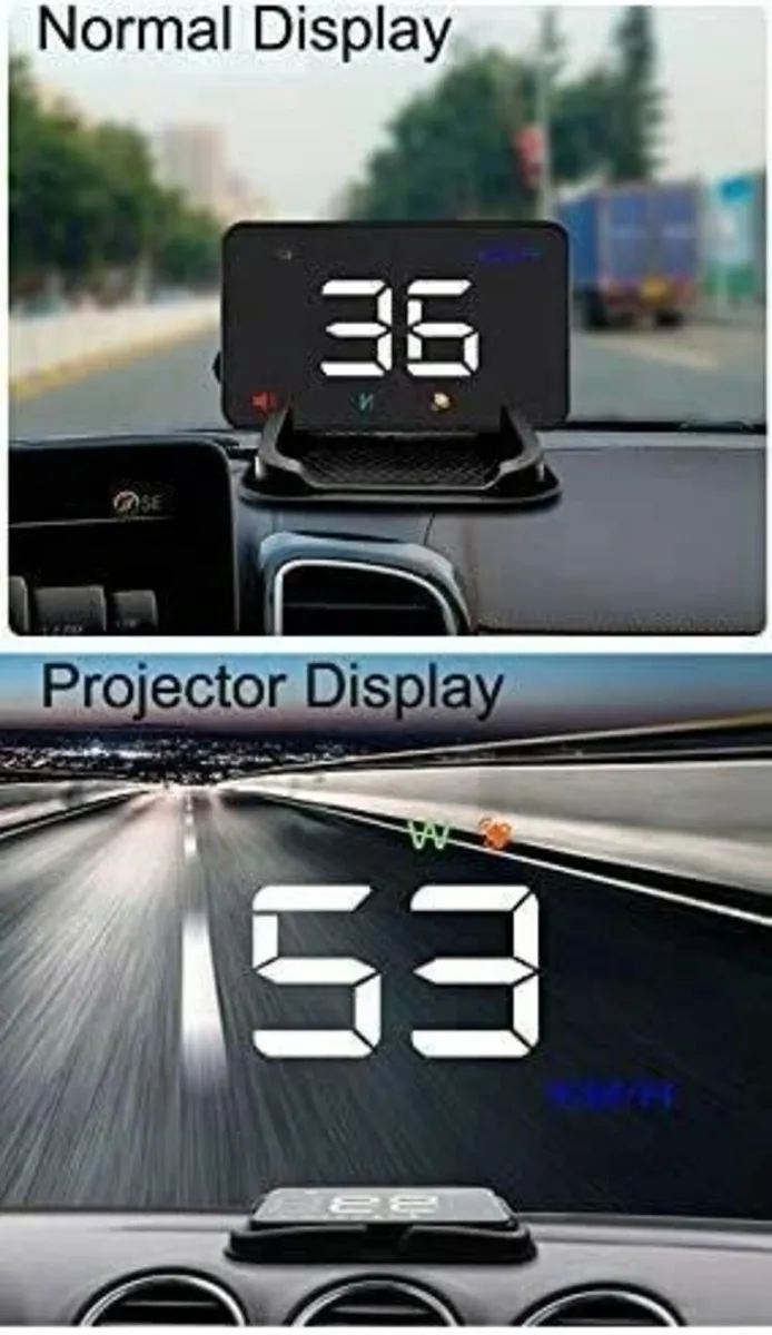 GPS Speed Tracker Large Font Car HUD Unit - Image 4
