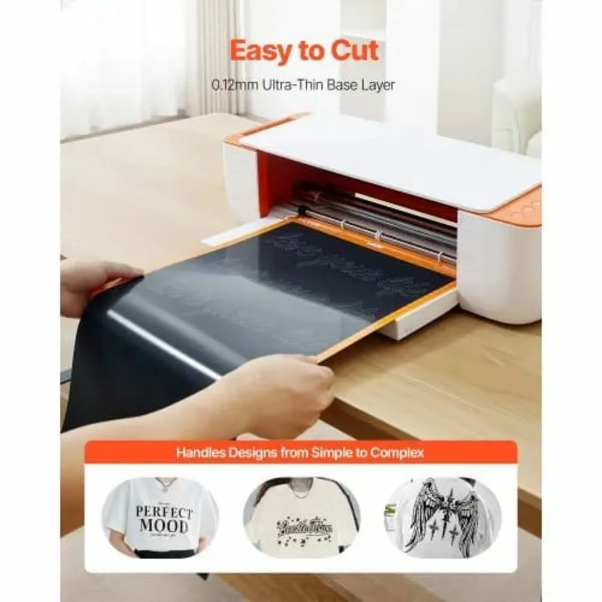 Heat Transfer Vinyl, 304.8 x 21336mm, Glossy Black - Image 4