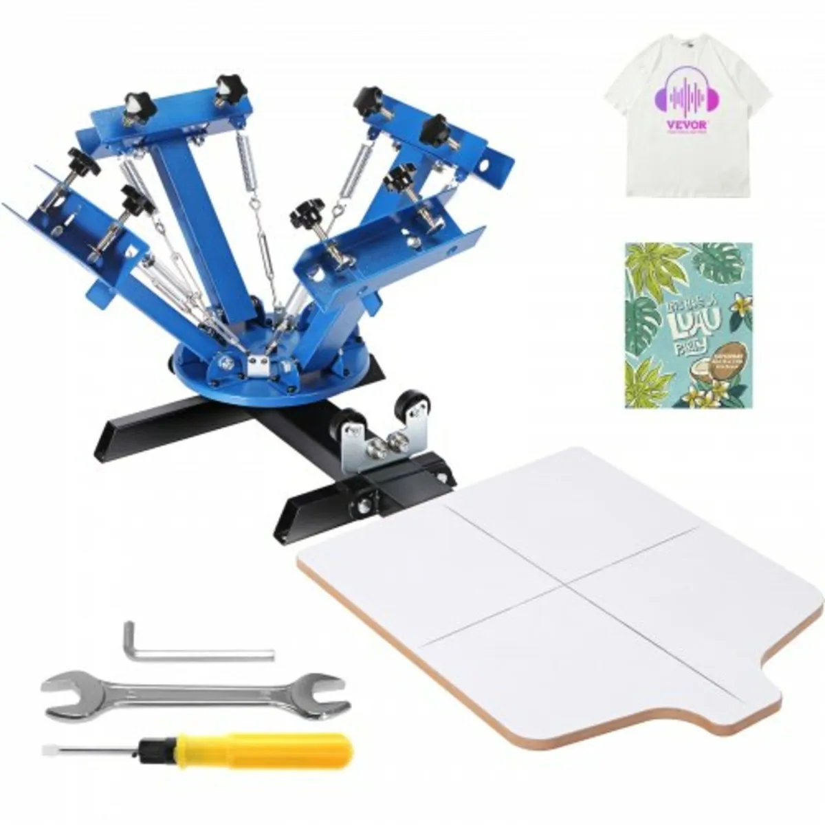 Screen Printing Machine, 4 Color 1 Station 360° Ro - Image 1