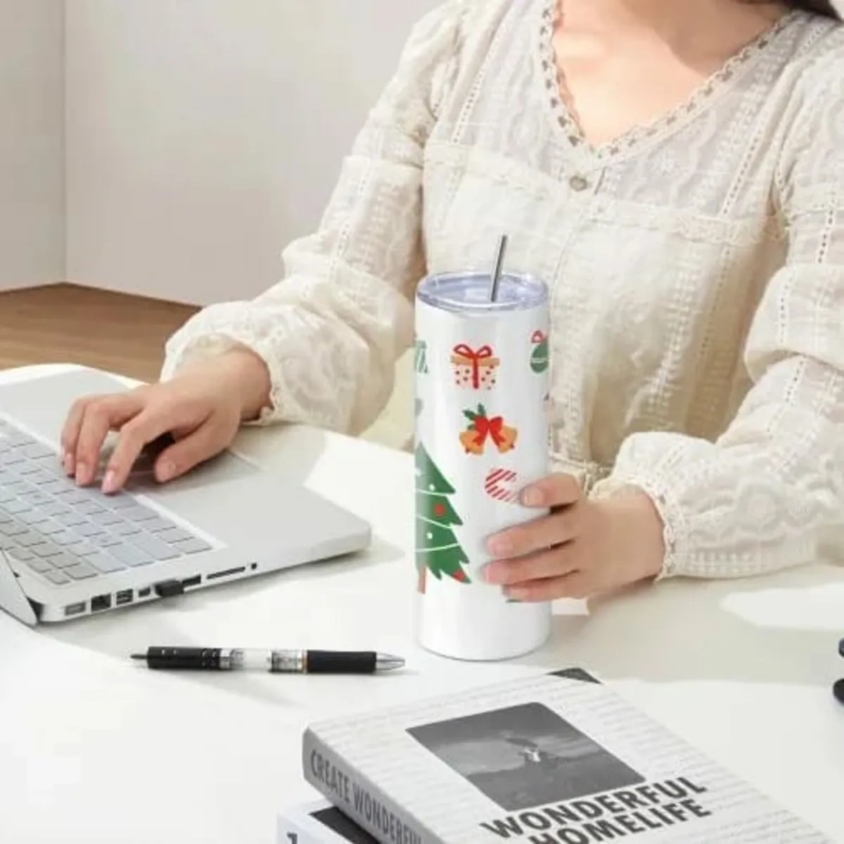 16 Pack Straight Sublimation Tumblers, 20 oz/567 g - Image 4