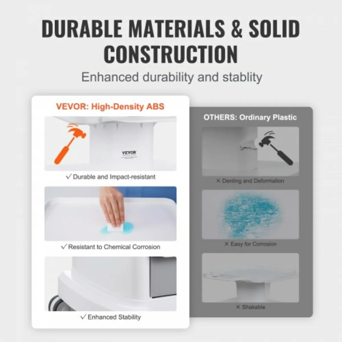 4 Tiers Lab Carts, Lab Utility Cart with 3 Drawers - Image 3
