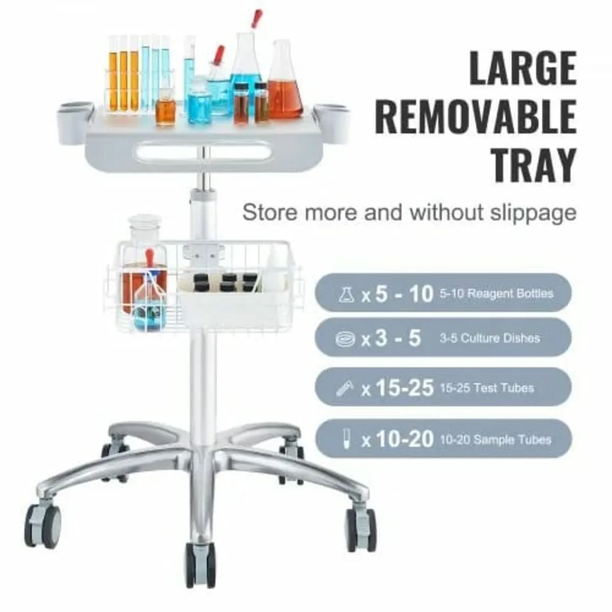 Medical Cart, Salon Cart with Wheels, Mobile Troll - Image 2