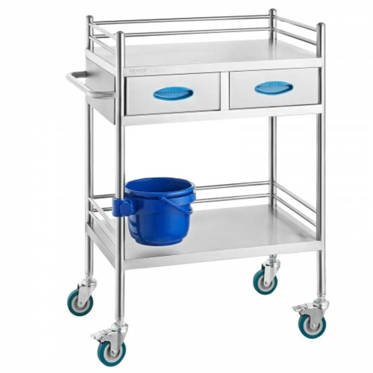 Lab Serving Cart, 2 Layers Stainless Steel Utility - Image 1