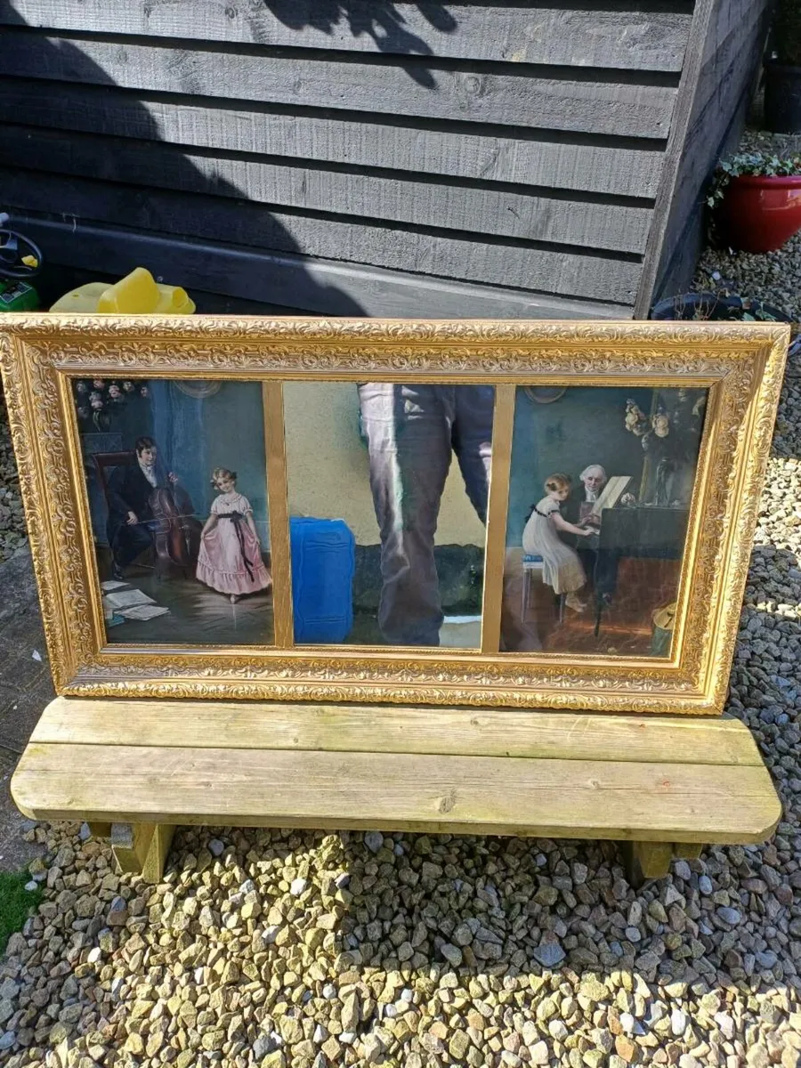 Vintage Gilt Framed Mirror Picture - Image 2