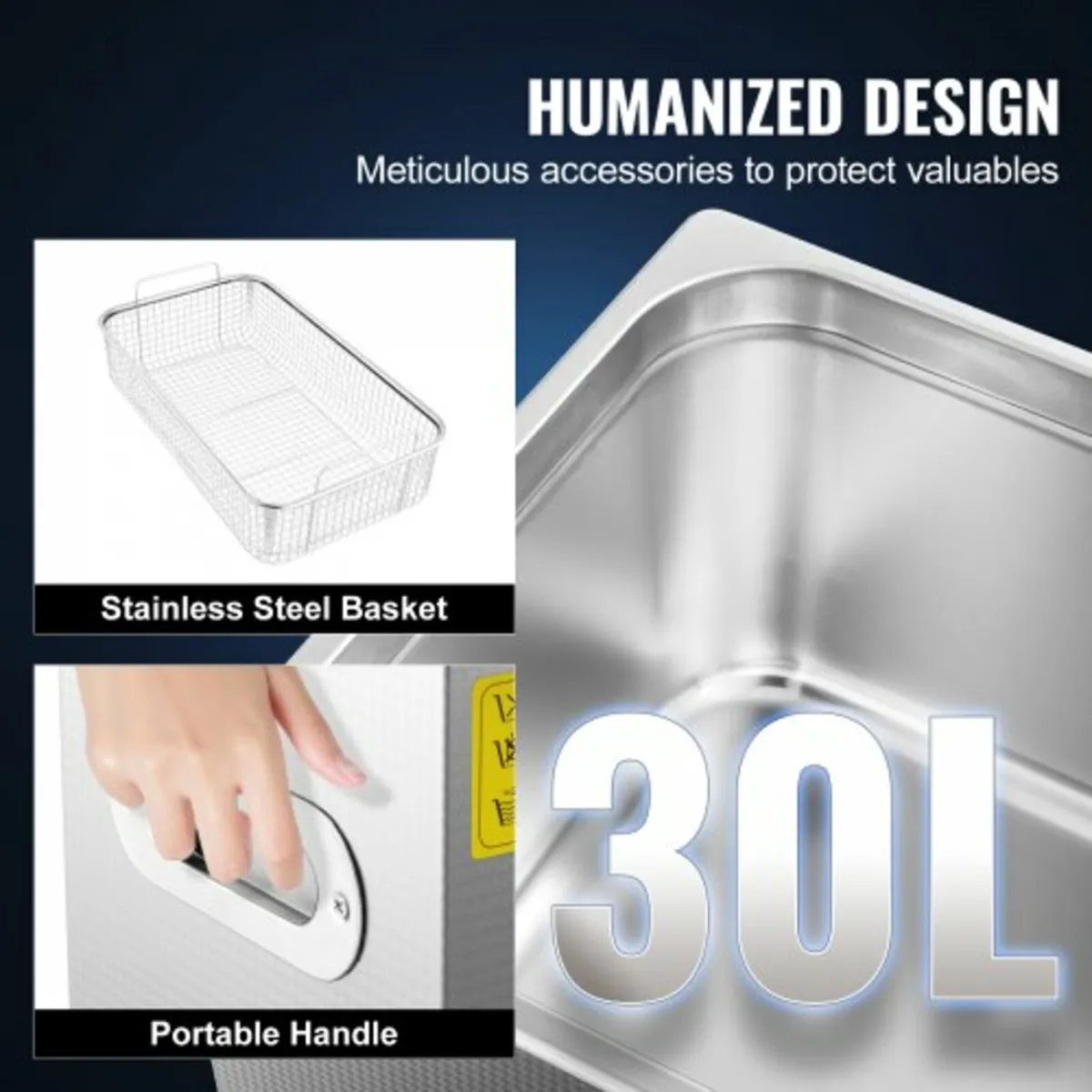 Professional Ultrasonic Cleaner, 27.2 L Ultrasonic - Image 2