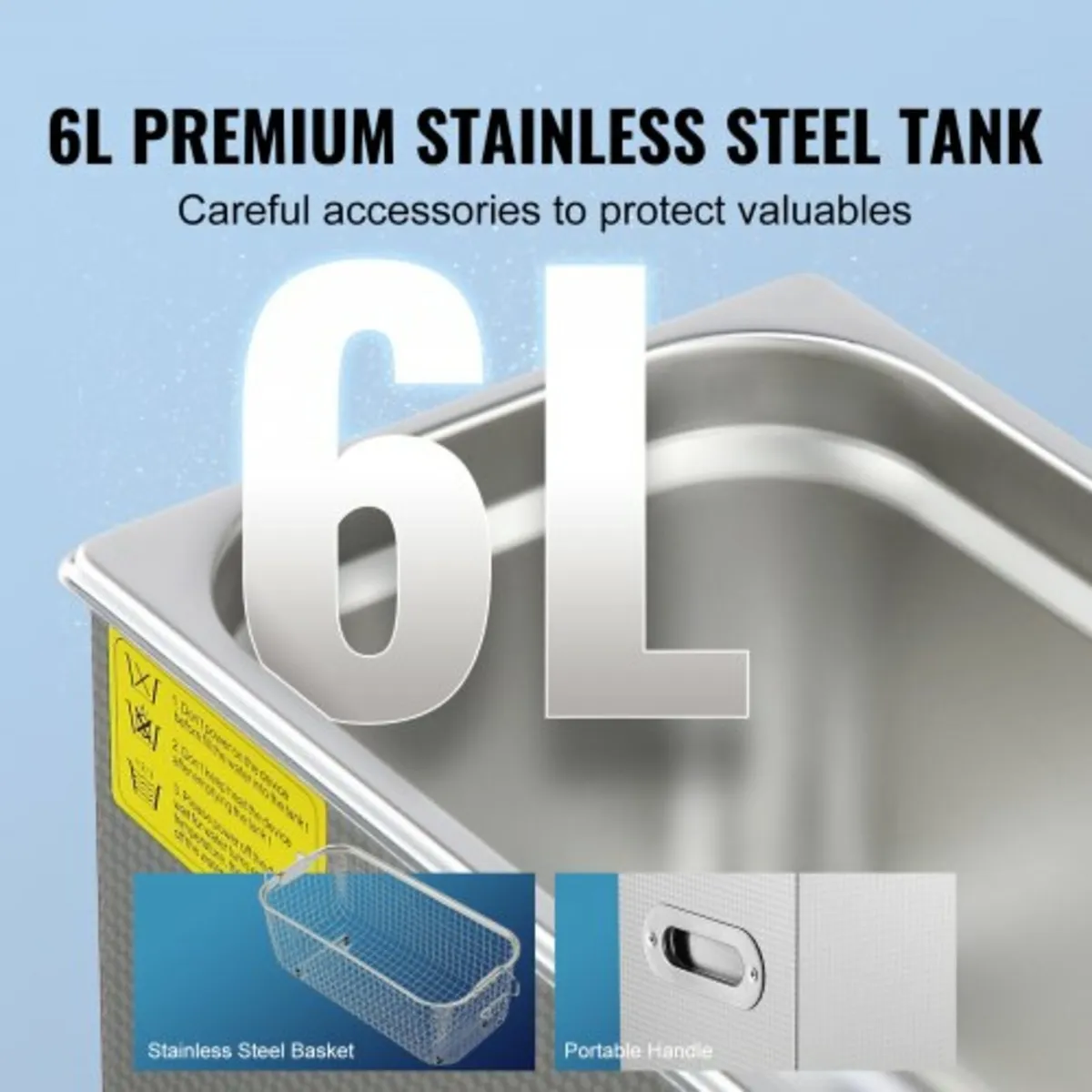 Ultrasonic Cleaner with Digital Timer & Heater, Pr - Image 4