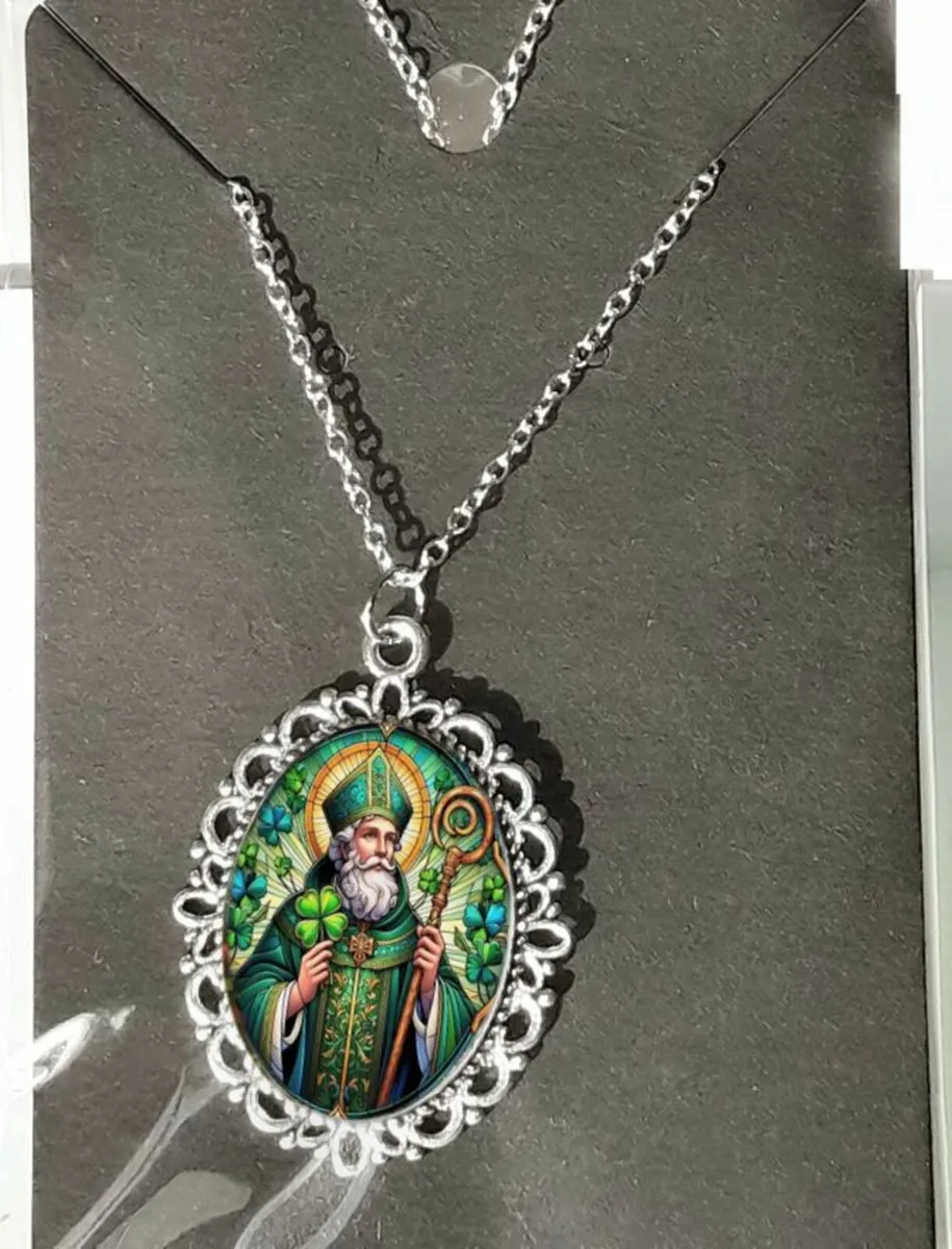 Saint Patrick Cabochon Pendant - Image 1