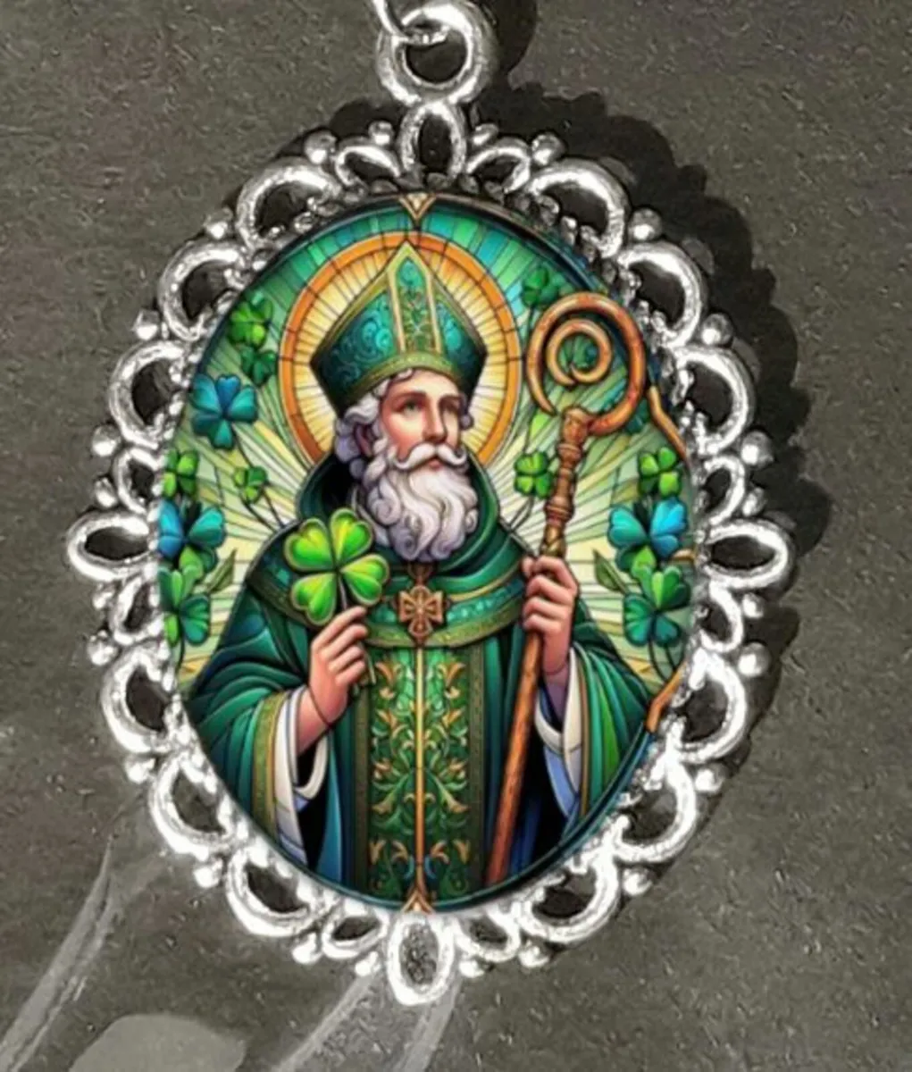 Saint Patrick Cabochon Pendant - Image 2