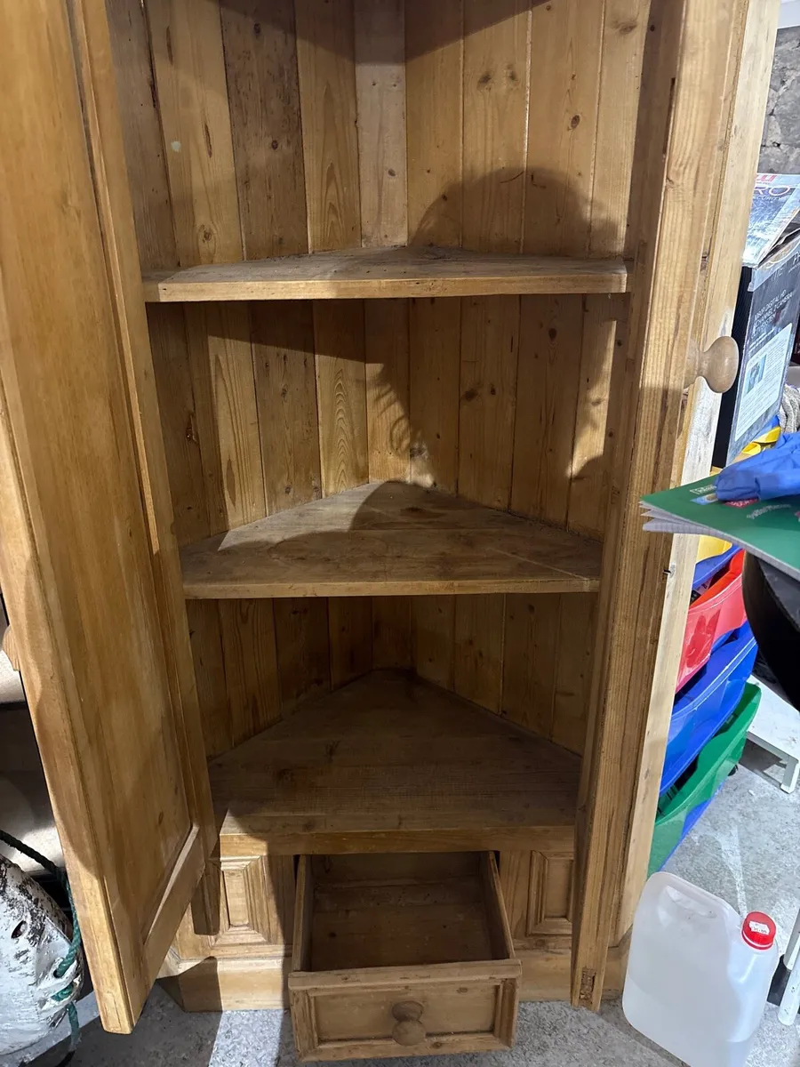 Victorian pine twin door press - Image 2