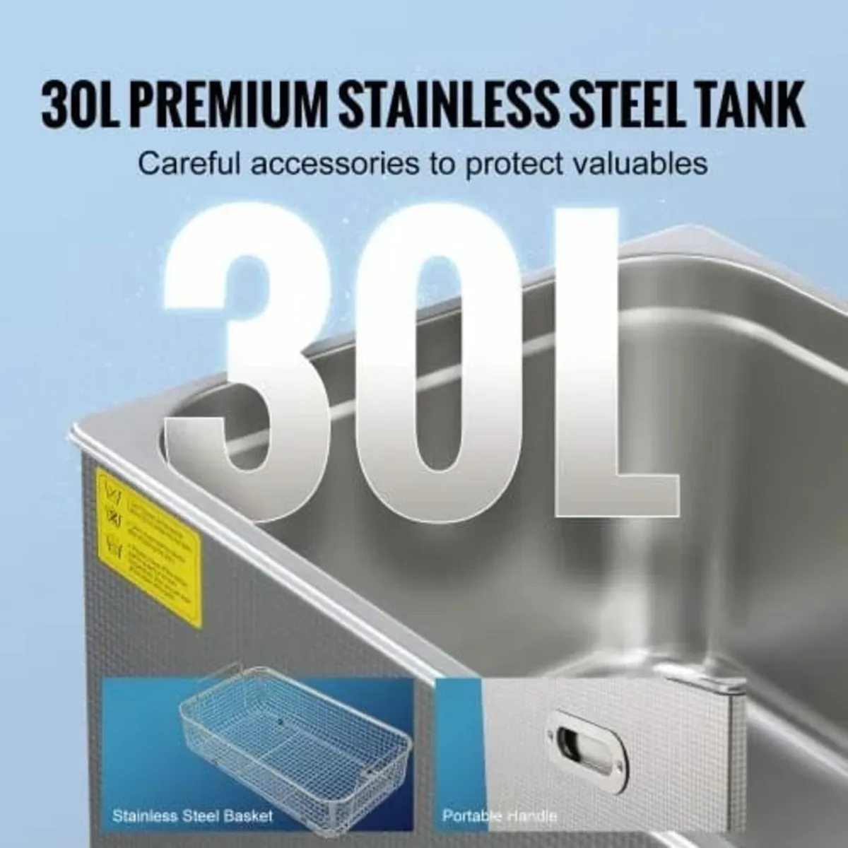 Ultrasonic Cleaner with Digital Timer & Heater, Pr - Image 4