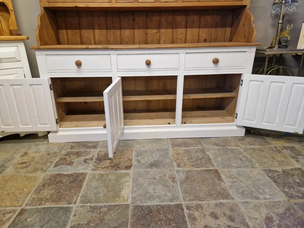 6ft vintage pine kitchen dresser - Image 4