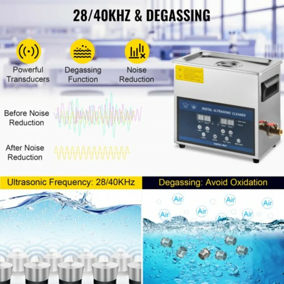 6L Ultrasonic Cleaner Dual Frequency Ultrasonic Cl - Image 4