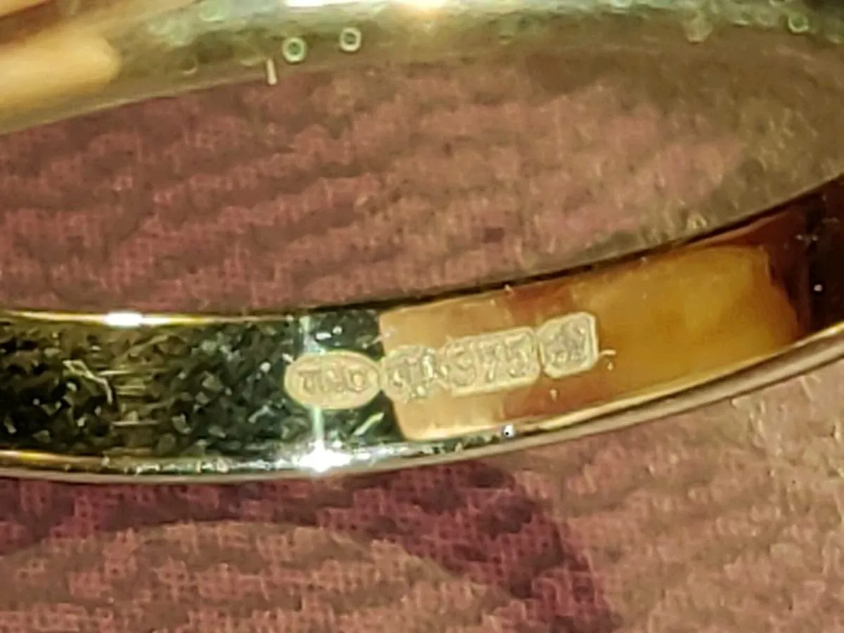 D-SHAPED WEDDING, 9CT Thick Yellow Gold New Ring ! - Image 2