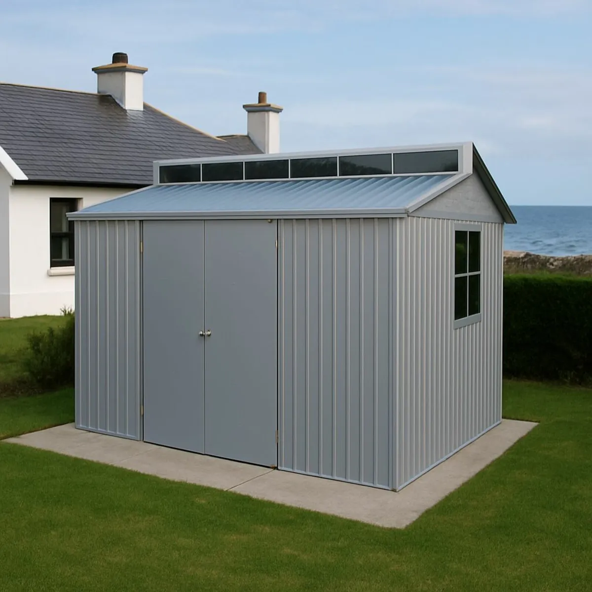 Duramax 10×8 Skylight Aluminium Metal Garden Shed - Image 1