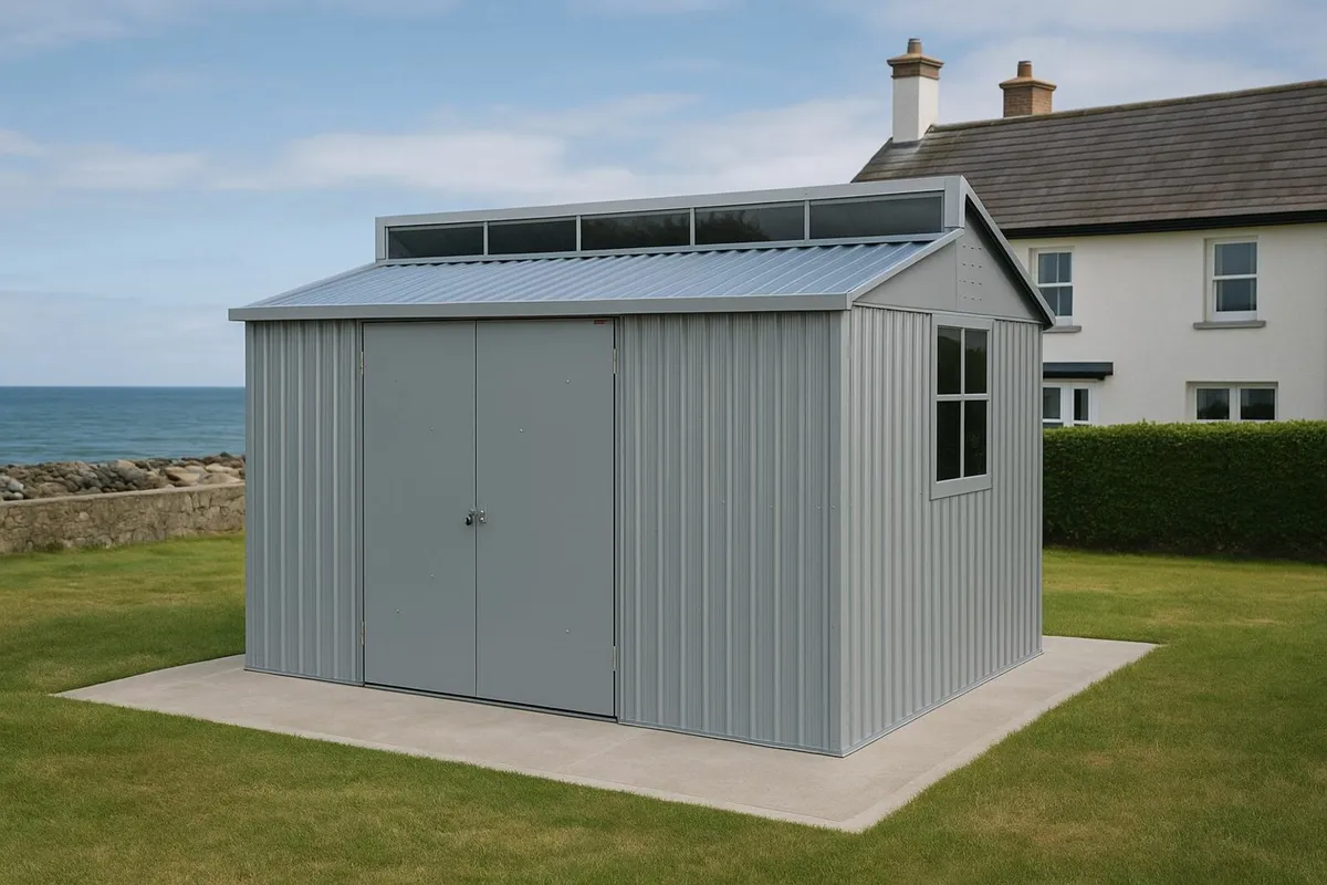 Duramax 10×8 Skylight Aluminium Metal Garden Shed - Image 3