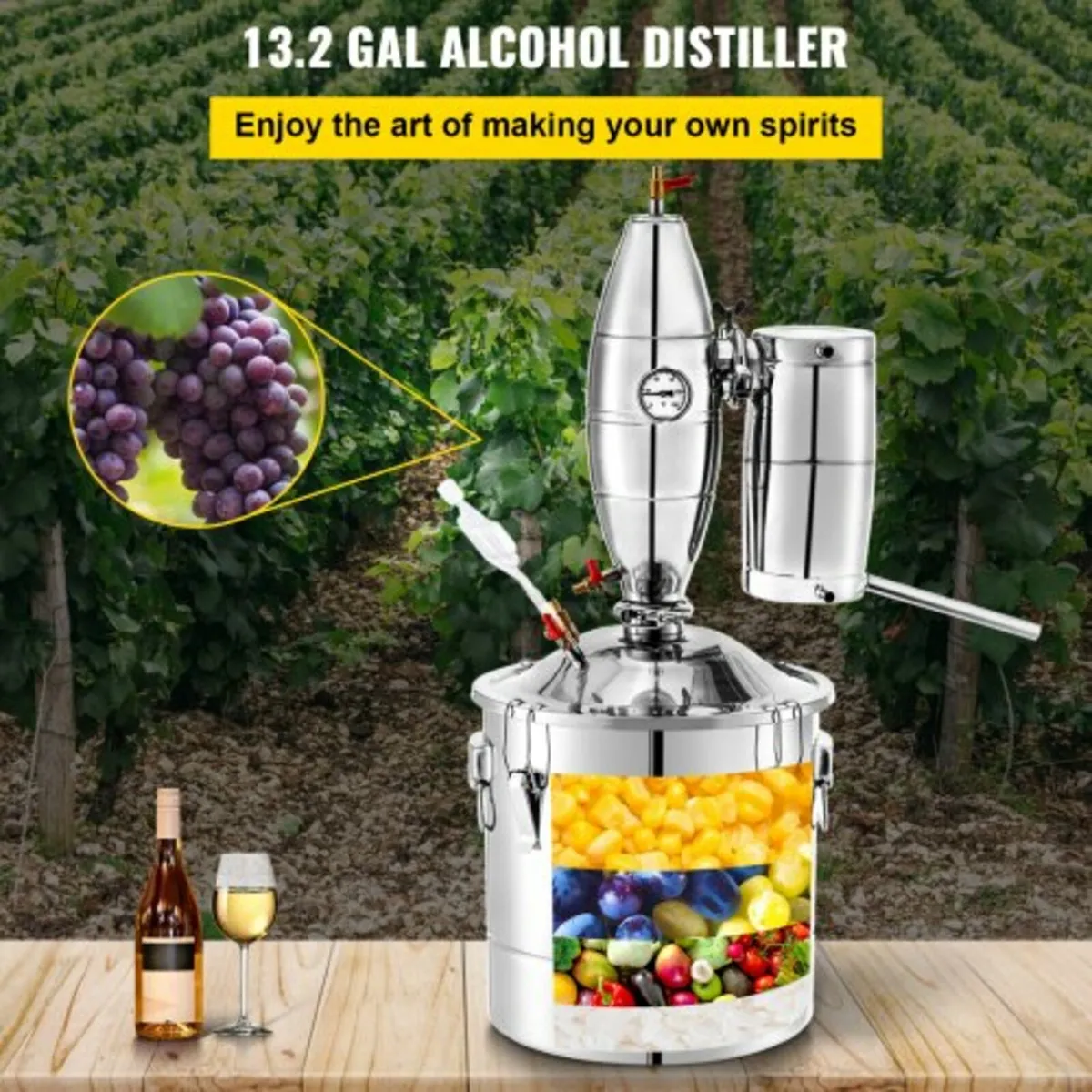 Wine Boiler Stainless Steel Water Alcohol Distille - Image 3
