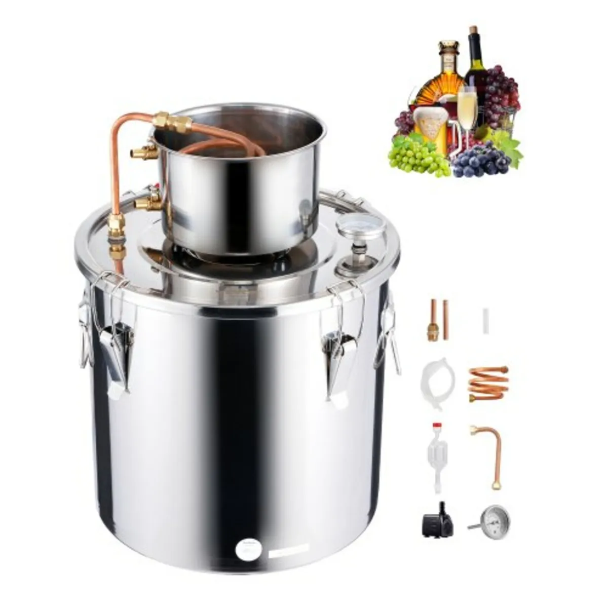 Alcohol Still, 8 Gal / 30 L Stainless Steel Water - Image 1