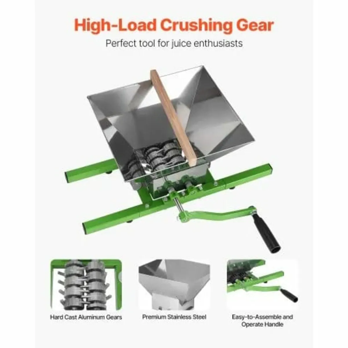 1.8 Gal/7L Fruit and Apple Crusher, Large Manual G - Image 2