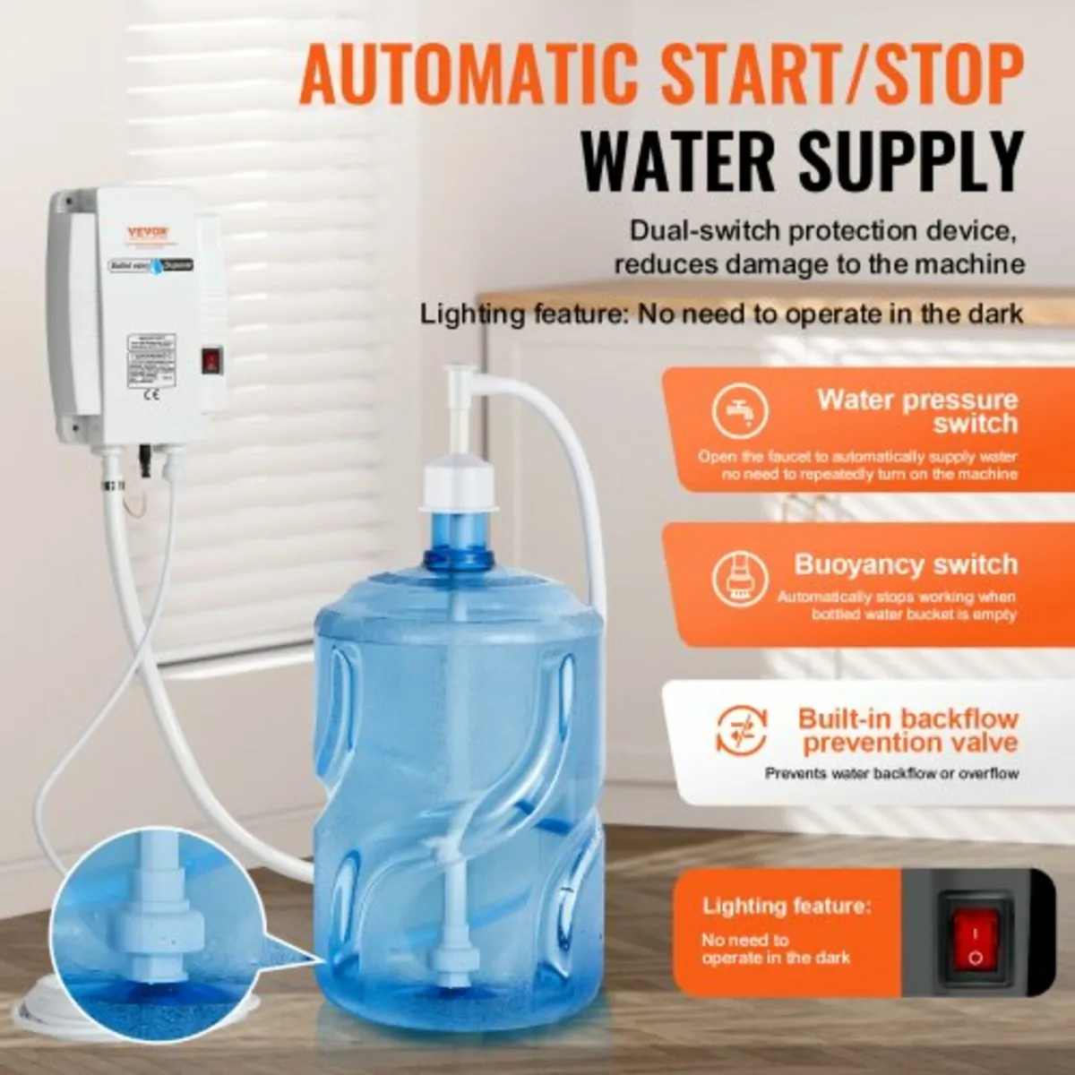 3.8 L Water Dispenser Pump 40psi Coffee Maker Auto - Image 2