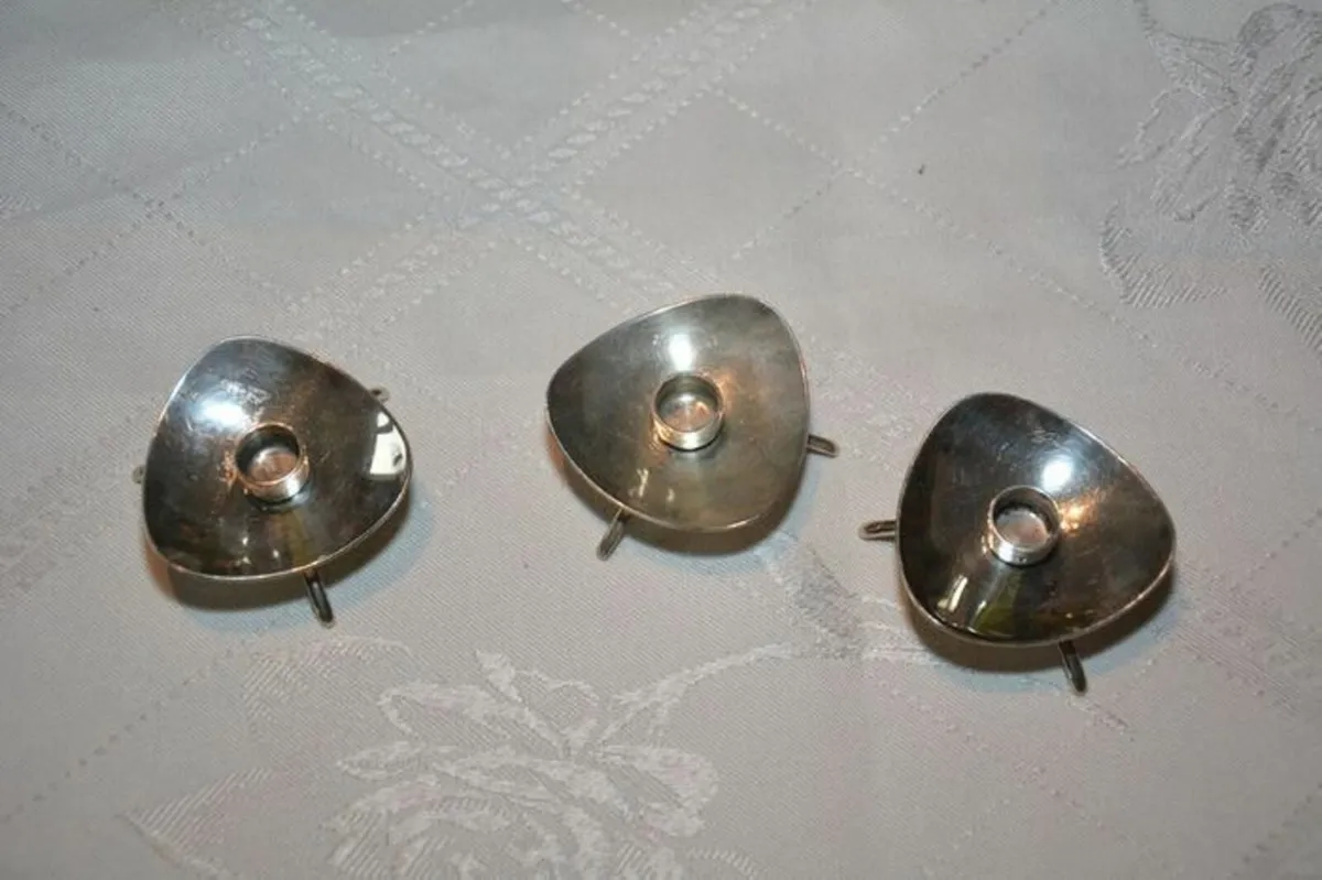 Carl M. Cohr Denmark vintage candle holders - Image 2