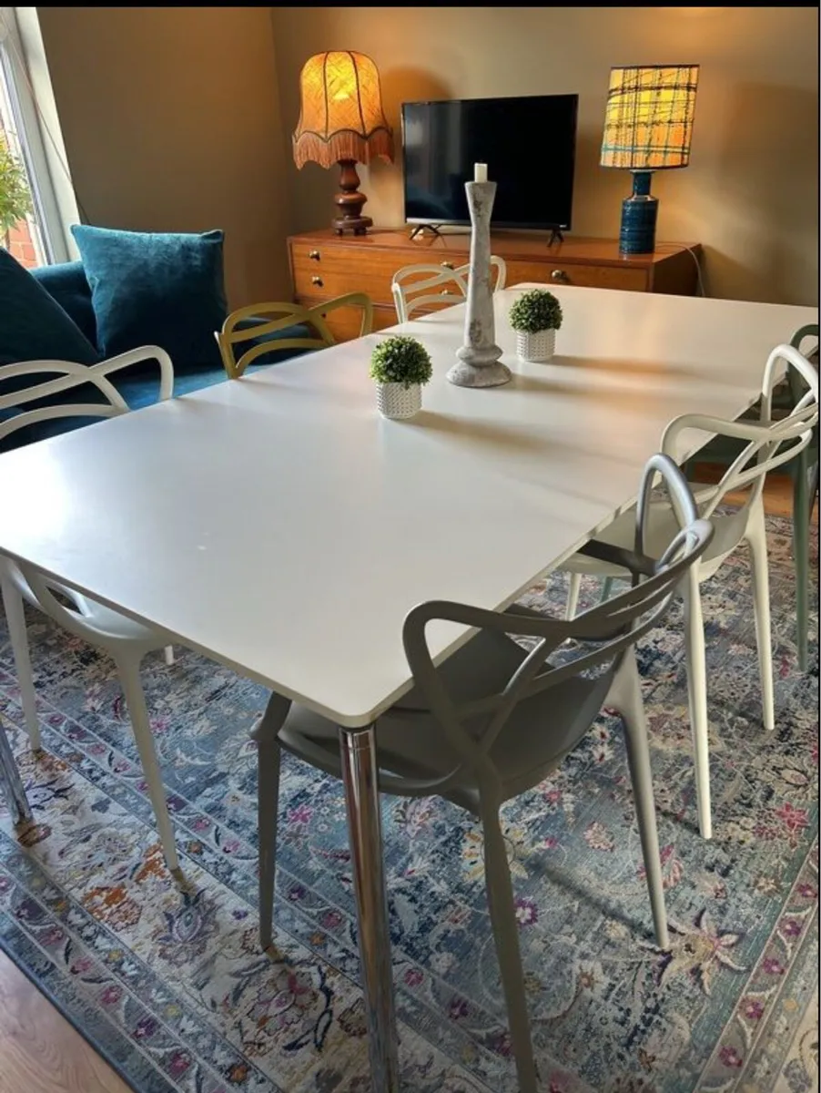 LARGE FRITZ HANSEN DINING TABLE - Image 1