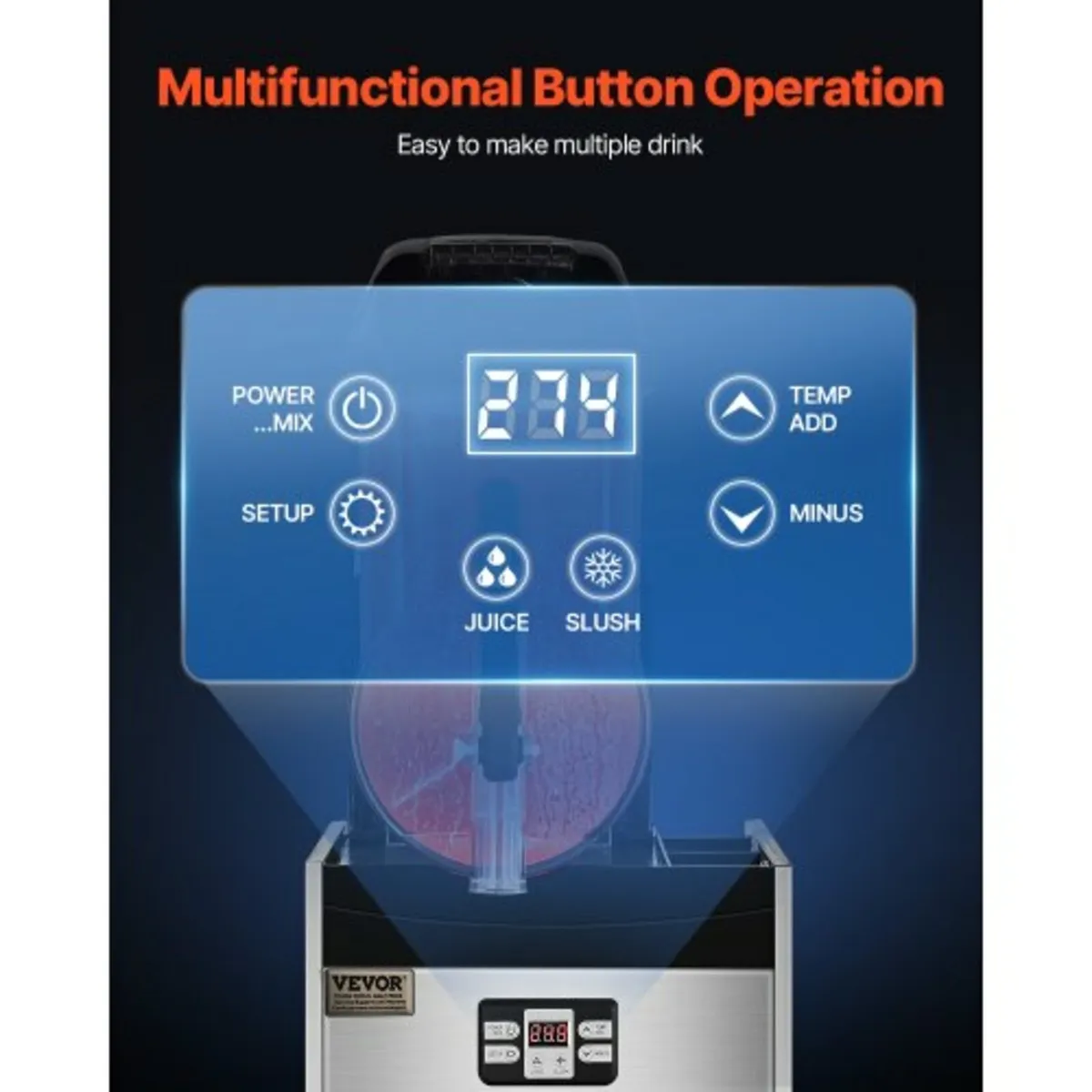 Commercial Slushy Machine, 12L Single Tank Frozen - Image 4