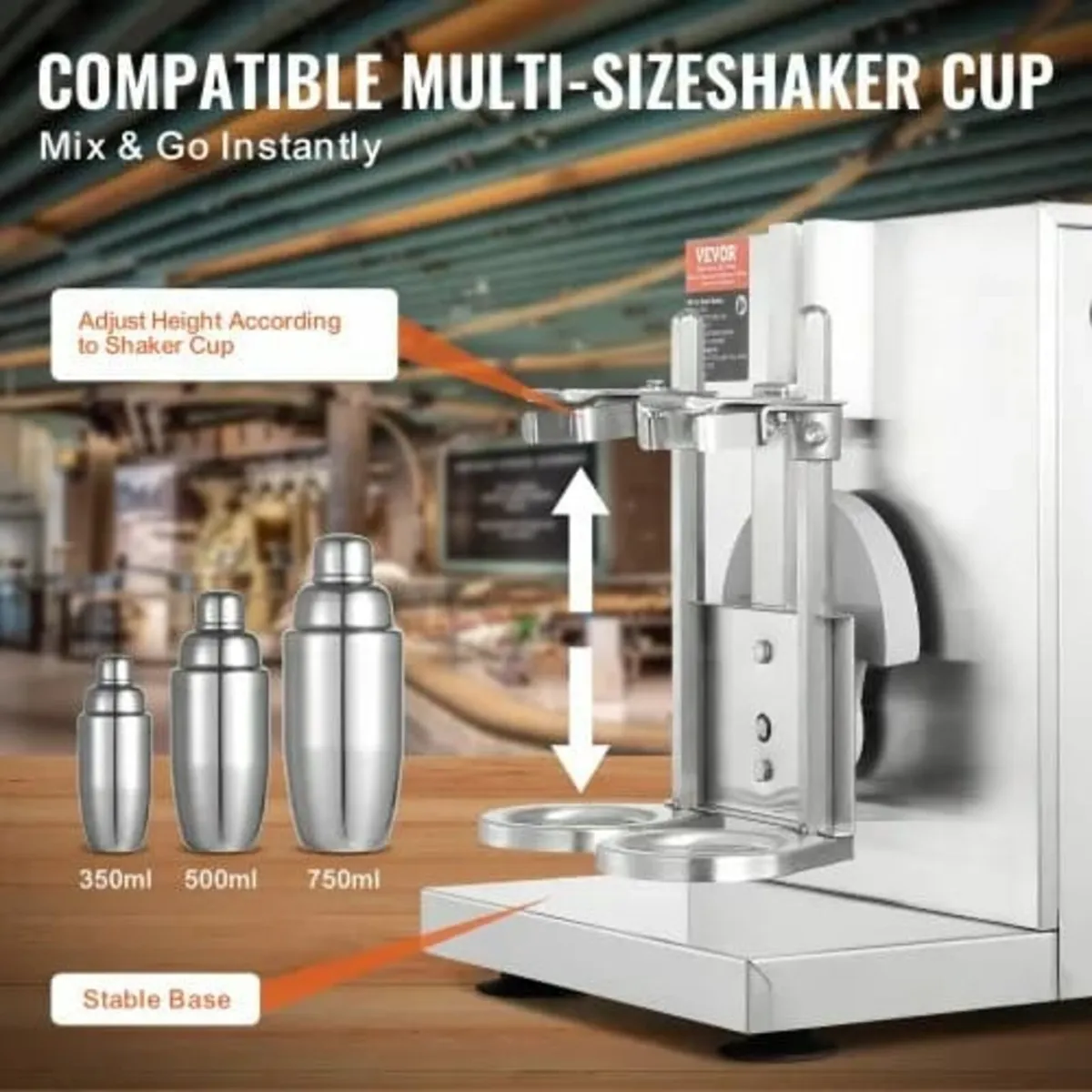 Milkshake Maker Machine, 120W Commercial Milk Tea - Image 3