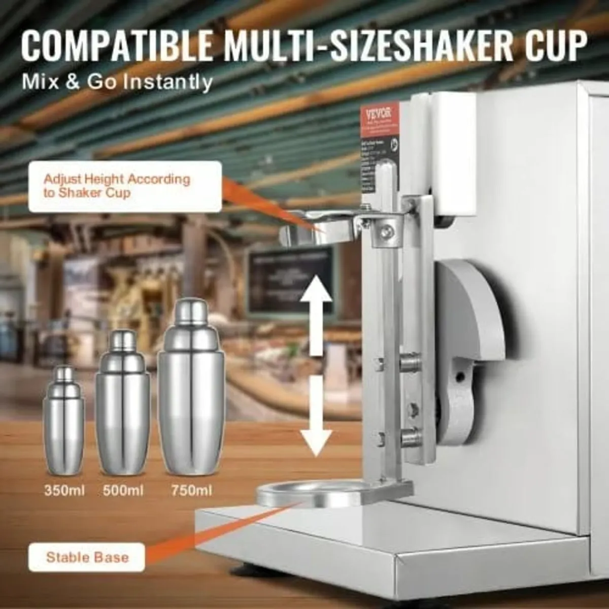 120W Commercial Milk Tea Shaker Machine, Single He - Image 3