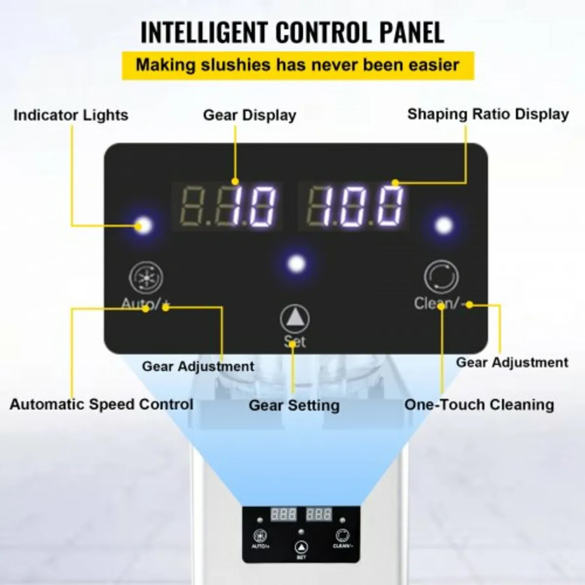 Commercial Slushy Machine, 6L/1.6 Gallons 25 Cups - Image 4