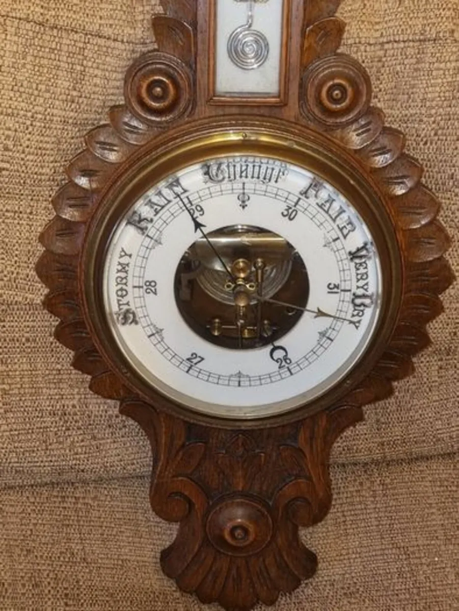 Large Victorian Banjo Barometer - Image 4