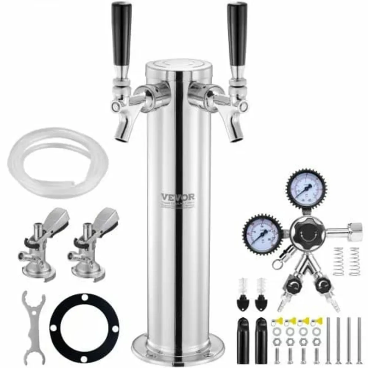Kegerator Tower Kit, Dual Taps Beer Conversion Kit - Image 1