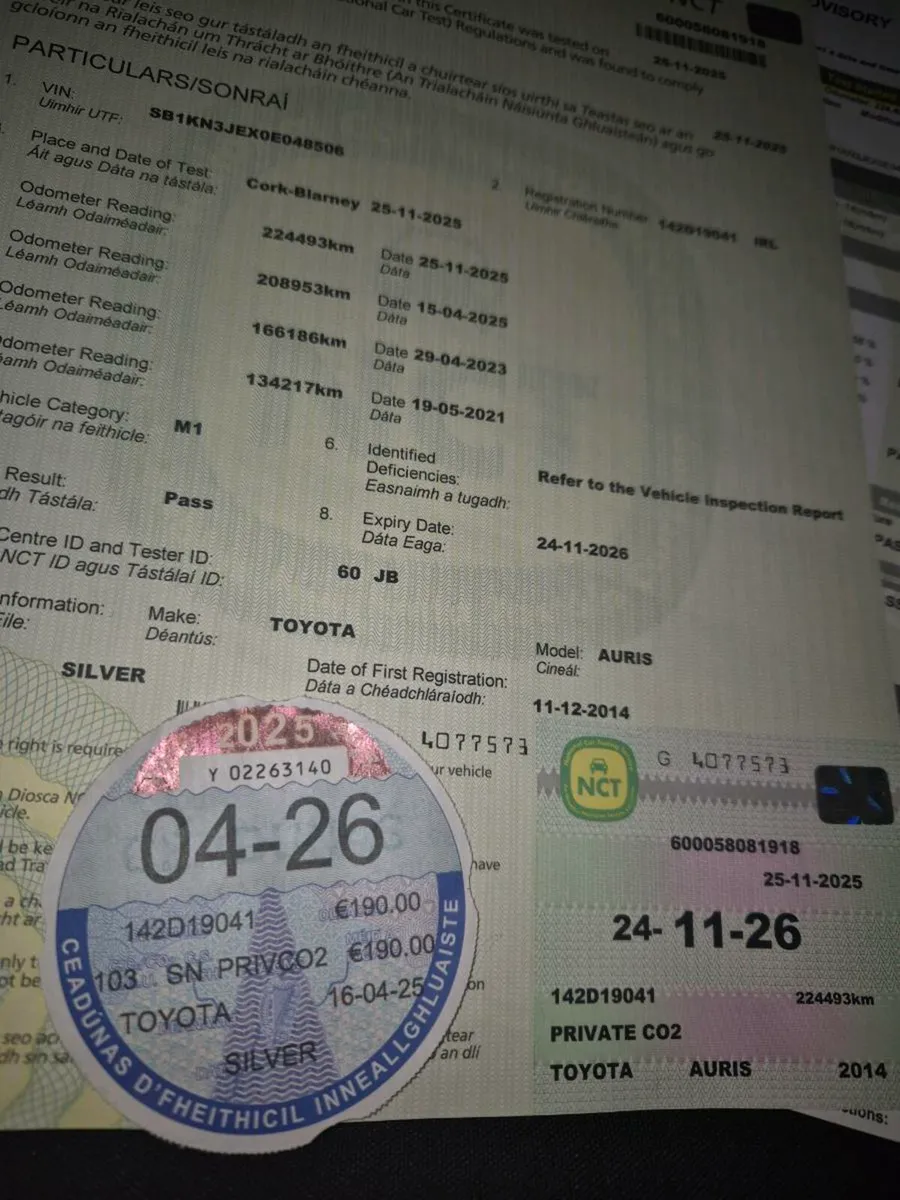 14 auris d4d new nct tax low km - Image 2