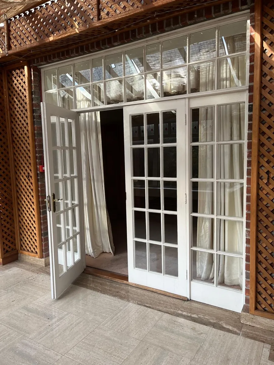 White Double French doors x2 sets - Image 1