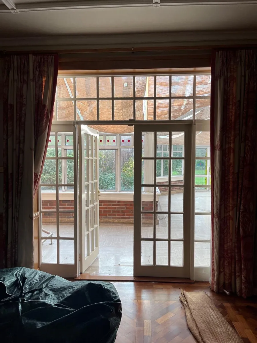 White Double French doors x2 sets - Image 4