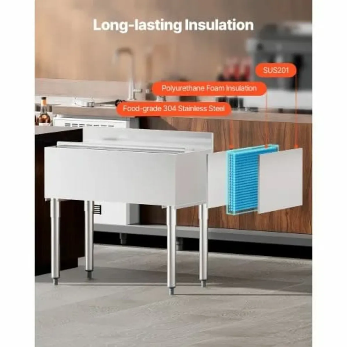 Commercial Ice Bin, 95.3 L Underbar Ice Bin, 35.9 - Image 3