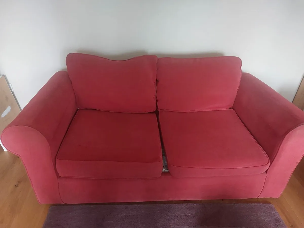 3-Sofa bundle: Leather Sofa x 2 and sofa bed x 1 - Image 3