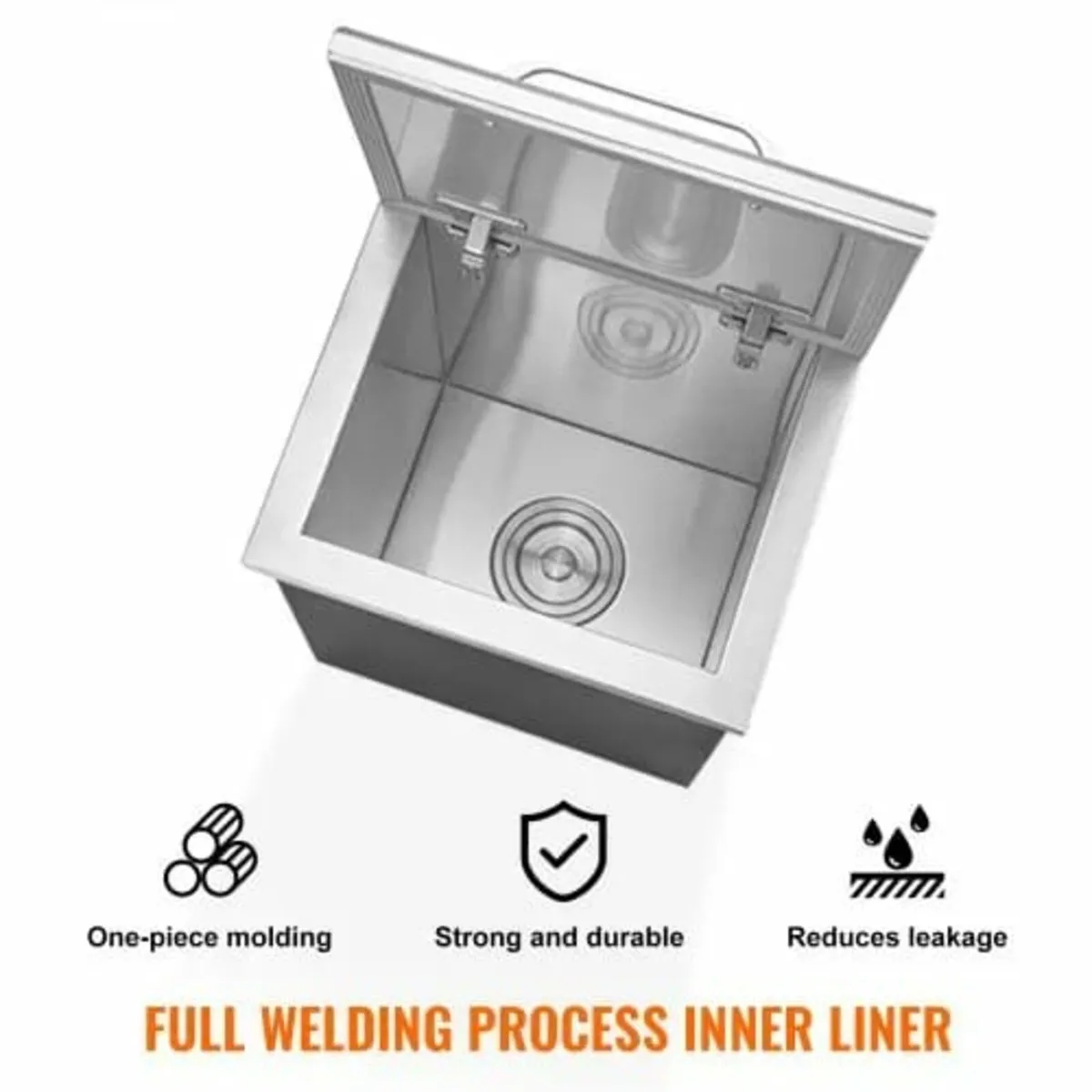 Drop in Ice Chest, 14"L x 12"W x 18"H Stainless St - Image 3