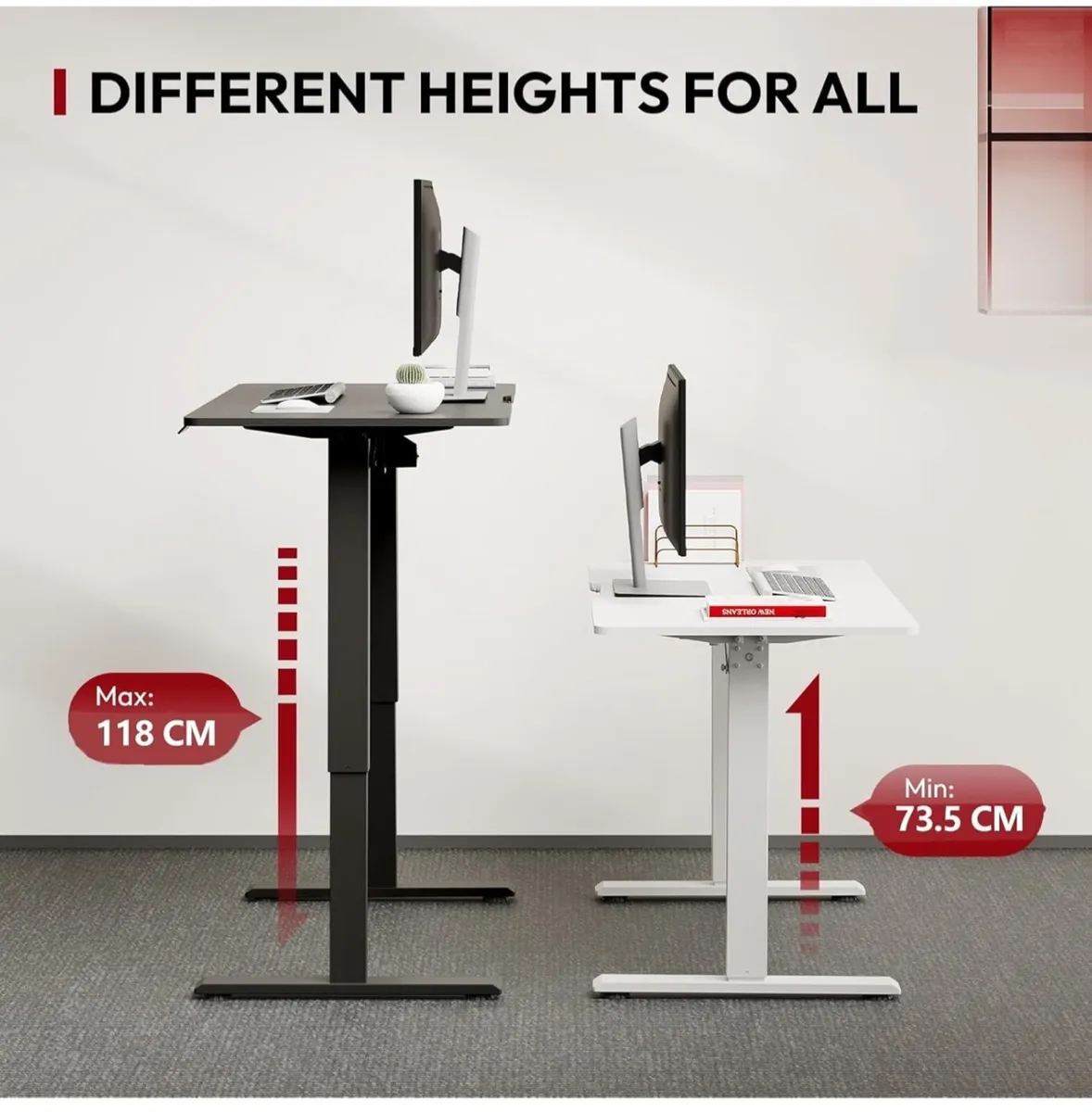 Electric Standing Desk ONE PIECE 110 x 54 Height A - Image 2