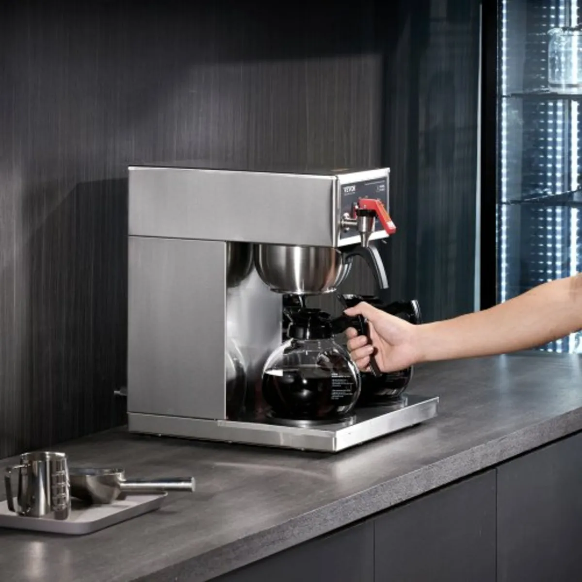 12 Cups Commercial Drip Coffee Maker, Coffee Maker - Image 4