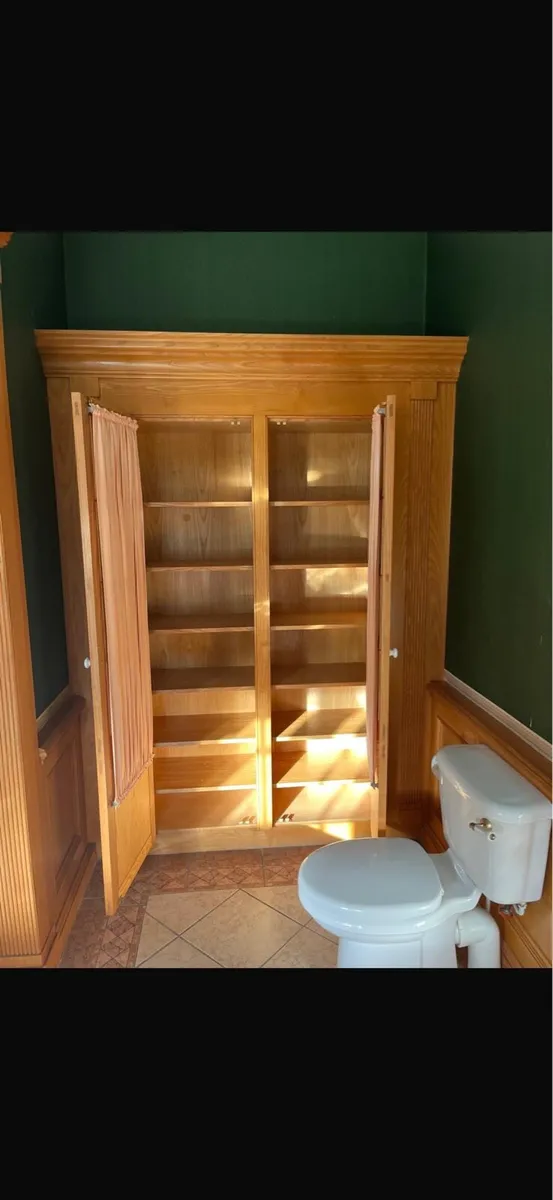 Wooden bathroom storage unit