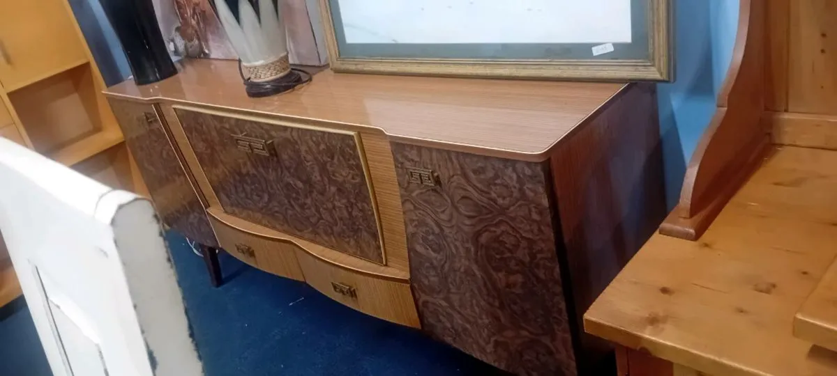 Mid Century Walnut Veneer Sideboard