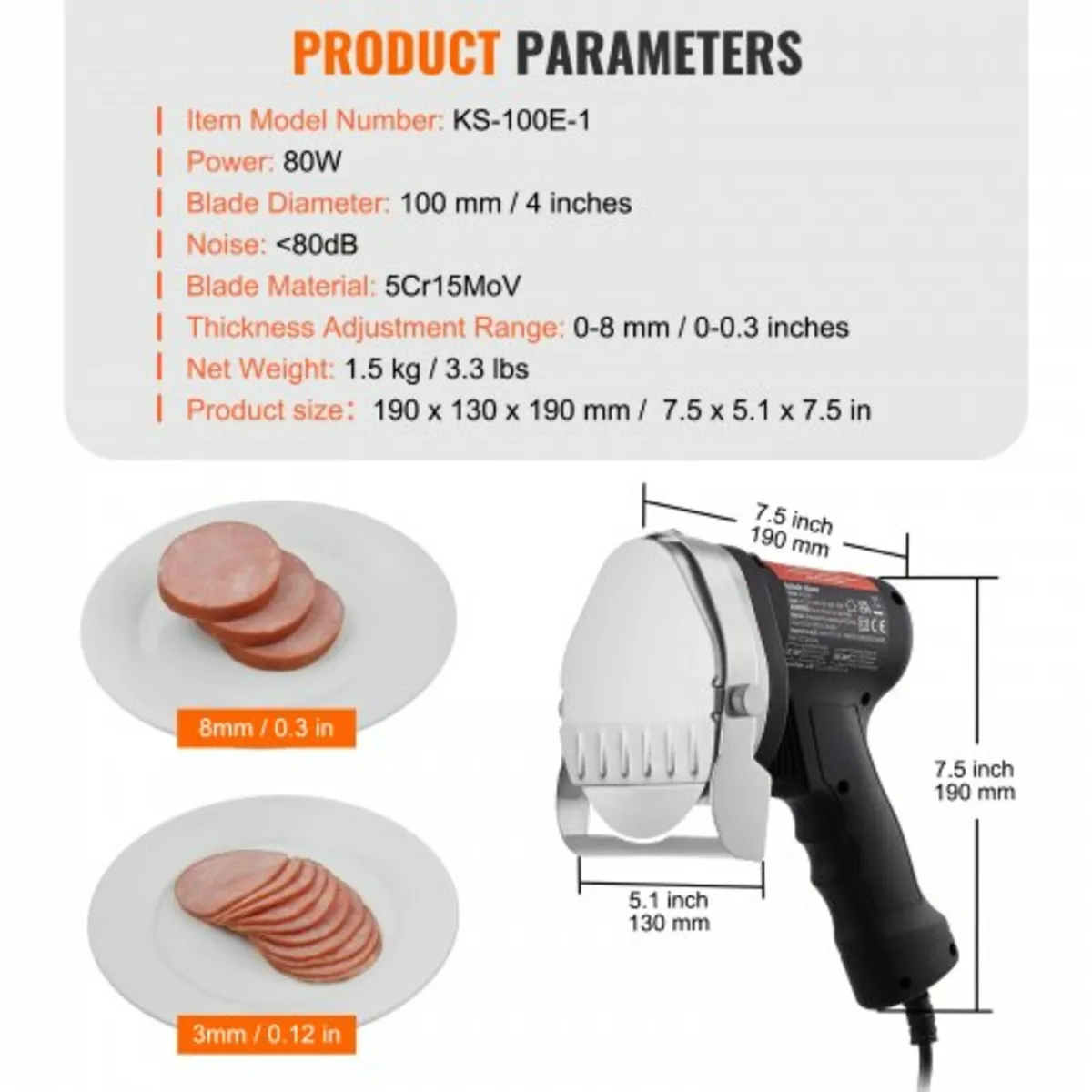 Electric Shawarma Knife, 80W Professional Turkish - Image 4