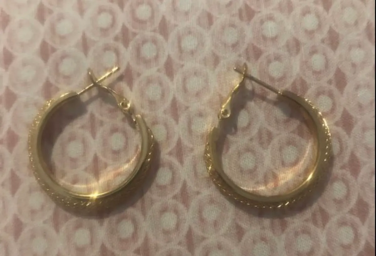 Brand new gold colour earrings by Bizuteria - Image 2