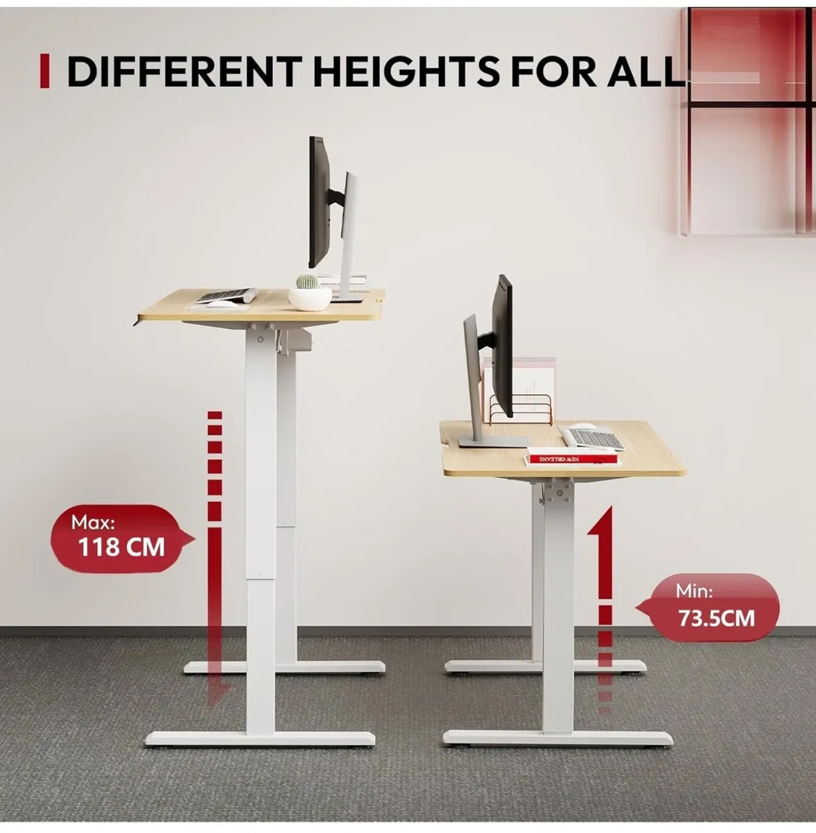 Electric Standing Desk ONE PIECE 110 x 54 Height A - Image 2