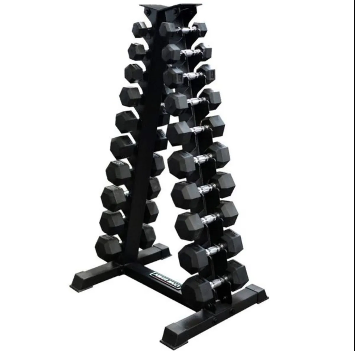 Hex dumbbells 1kg - 10kg + storage rack (new)