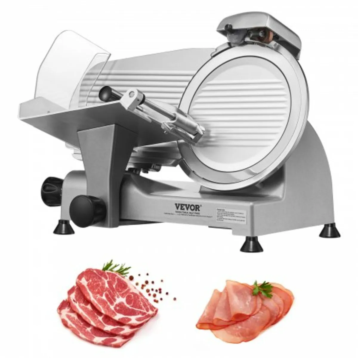 Meat Slicer, 340W Electric Deli Food Slicer with 2 - Image 1