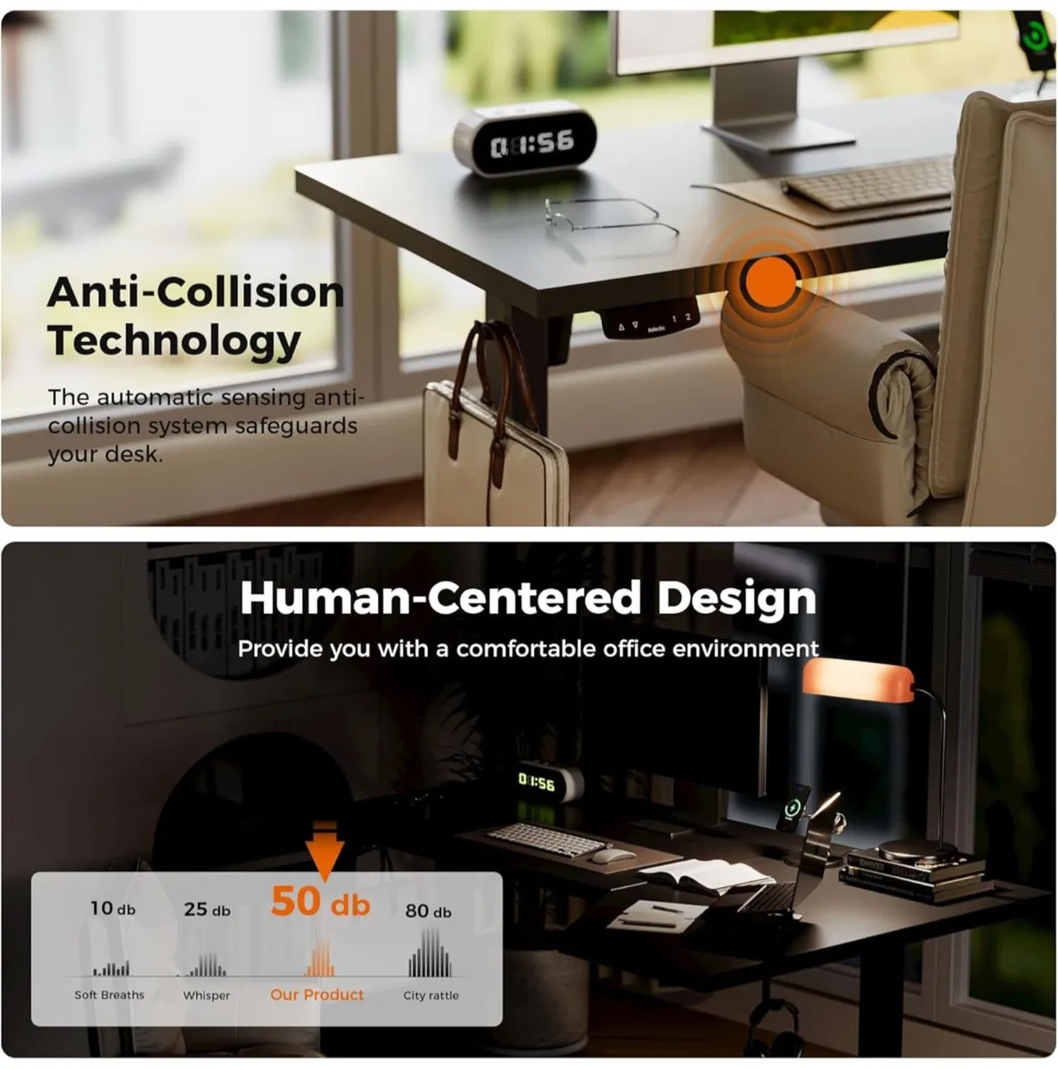 L-Shaped Electric Standing Desk, 140cm Height Adju - Image 2