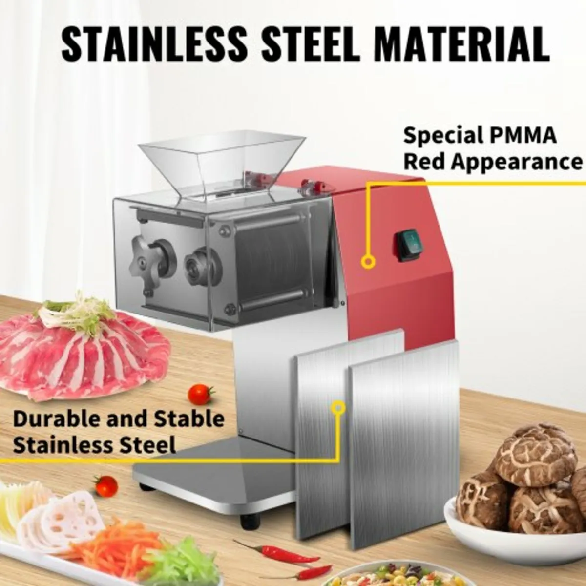 Commercial Meat Cutting Machine, 551 Lbs/H 850W Me - Image 3