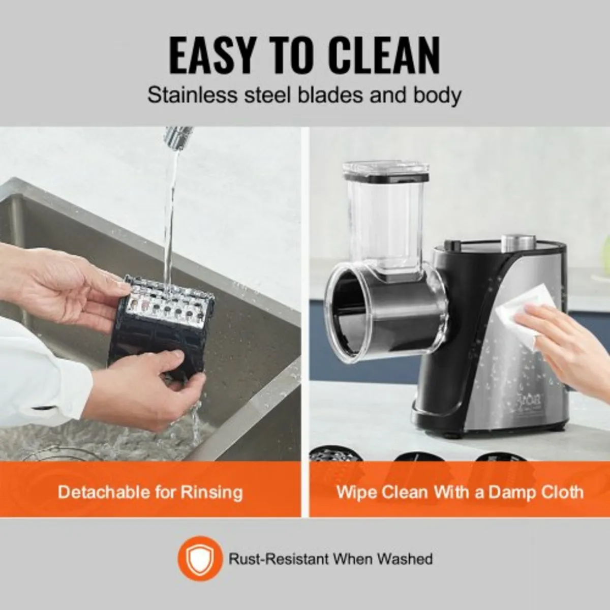 Electric Cheese Grater Salad Maker, 250W Salad Sho - Image 4